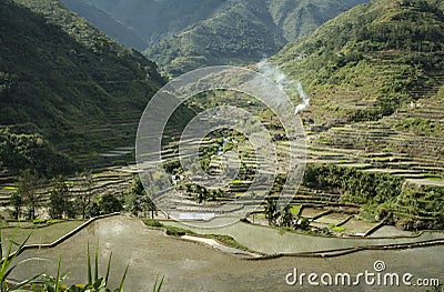 Rice terraces banaue luzon mountains philippines Stock Photo