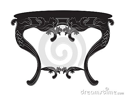 Rich Baroque commode Table Vector Illustration