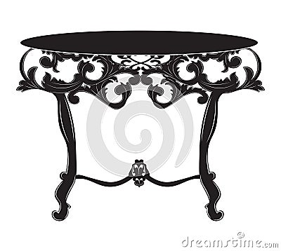 Rich Baroque commode Table Vector Illustration