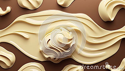 Rich Chocolate Textures. AI Generative. Stock Photo