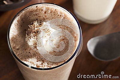 Rich and Creamy Chocolate Milkshake Stock Photo