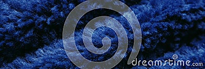 Rich deep indigo loop pile carpet texture with varied loop sizes and even lighting effects Stock Photo