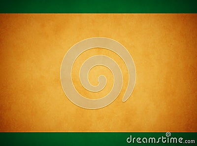 Elegant Rich Gold Parchment. Rich Green Header Footer Stock Photo