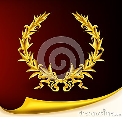 Rich golden wreath Vector Illustration