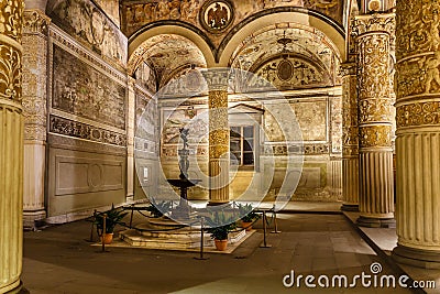 Rich Interior of Palazzo Vecchio (Old Palace) Editorial Stock Photo
