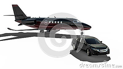 Rich lifestyle transportation vehicles Stock Photo