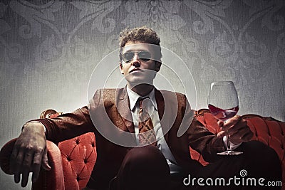 Rich man Stock Photo