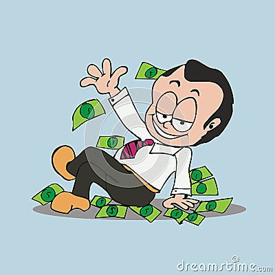 The Rich Man Cartoon  Vector Stock Vector Image 66043571