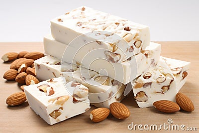 Rich Nutty nougat. Generate Ai Stock Photo