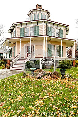 Rich-Twinn Octagon House Editorial Stock Photo