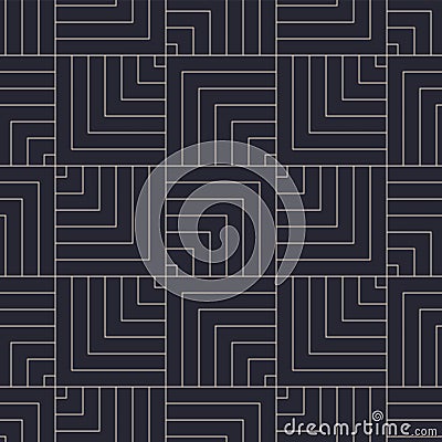 Rich Vip Outline Square Tile Premium Seamless Pattern Vector Abstract Background Vector Illustration