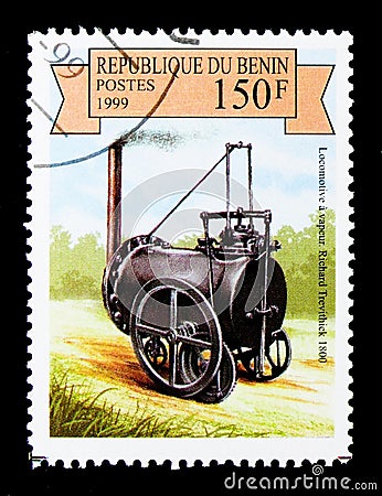 Richard Trevithick's Locomotive, 1800, Steam-powered Vehicles se Editorial Stock Photo