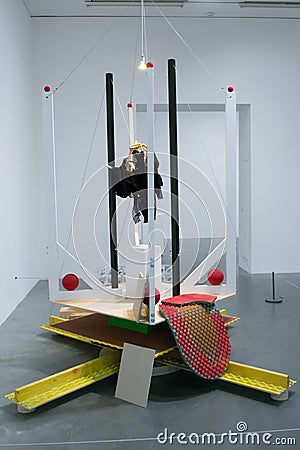 An artwork by Richard Tuttle in the famous Tate Modern in London Editorial Stock Photo