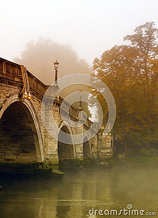 Richmond Bridge in Autumn Stock Photo