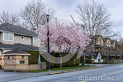 RICHMOND, CANADA - MARCH 31, 2020: modern appartment house family homes in the canadian city Editorial Stock Photo