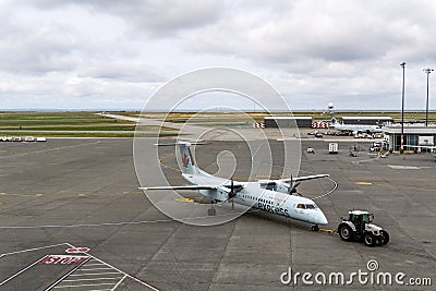 RICHMOND, CANADA - September 14, 2018: Busy life at Vancouver International Airport aircraft and cargo Editorial Stock Photo