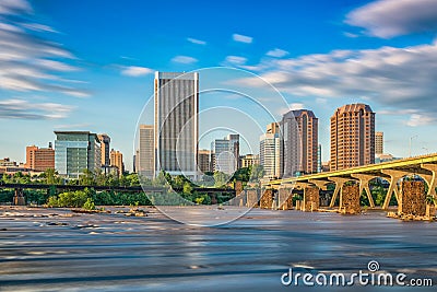 Richmond, Virginia River Skyline Stock Photo