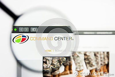 Richmond, Virginia, USA - 7 August 2019: Illustrative Editorial of Command Center Inc website homepage. Command Center Editorial Stock Photo