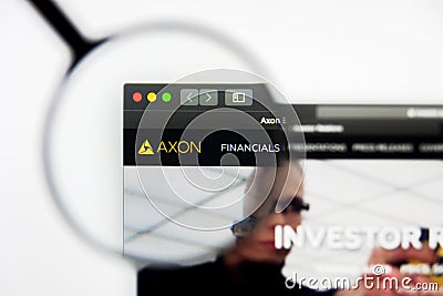 Richmond, Virginia, USA - 9 May 2019: Illustrative Editorial of Axon Enterprise Inc website homepage. Axon Enterprise Editorial Stock Photo