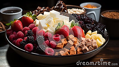 Chocolate Fondue Stock Photo