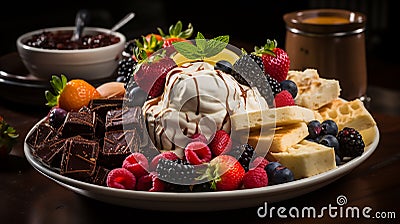 Chocolate Fondue Stock Photo