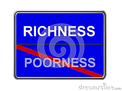 Richness and poorness sign Stock Photo