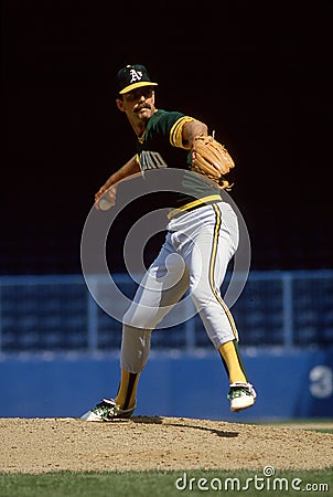 Rick Langford, Oakland Athletics Editorial Stock Photo