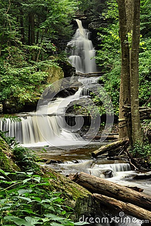 Ricketts Glen State Park Waterfall Stock Photo