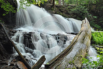Ricketts Glen State Park Waterfall Stock Photo