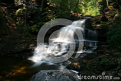 Ricketts Glen State Park Waterfall Stock Photo