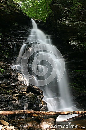 Ricketts Glen State Park Waterfall Stock Photo