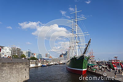 Rickmer Rickmers Museum Ship in Hamburg, editorial Editorial Stock Photo