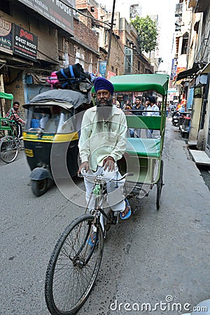 Rickshaw Driver Editorial Stock Photo