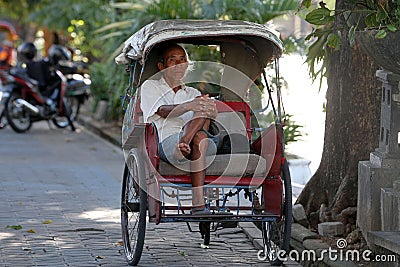 Rickshaw driver Editorial Stock Photo