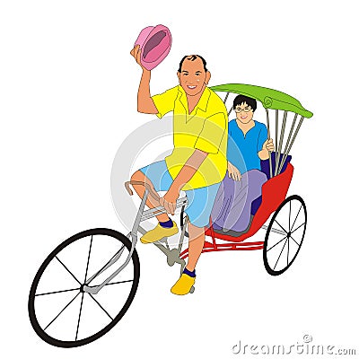 Rickshaw travel Stock Photo