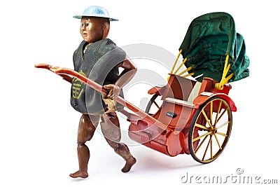 Rickshaw - vintage toy Stock Photo