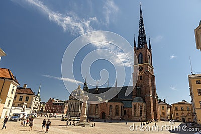 Riddarholmen Church on Riddarholmen island Stockholm Editorial Stock Photo