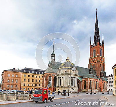 Riddarholmen Church tower at Stockholm, Sweden Editorial Stock Photo