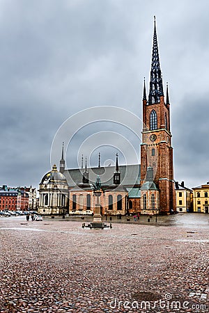 Riddarholmskyrkan Church in Stockholm Old Town (Gamla Stan) Stock Photo