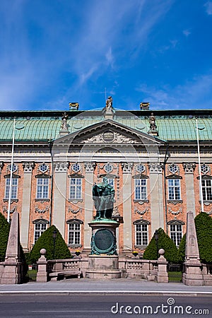 Riddarhuset building in Stockholm. Stock Photo