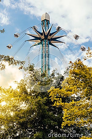 Ride attraction in London, UK Editorial Stock Photo