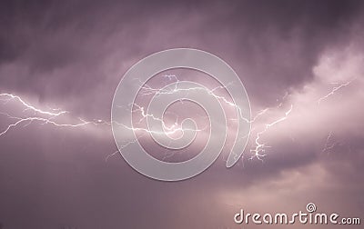 Ride the lightning Stock Photo