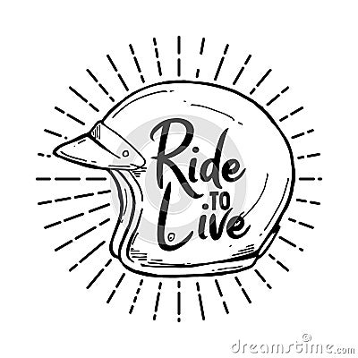 Ride to live typography design Vector Illustration