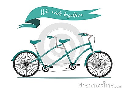 We ride together. Vector Illustration