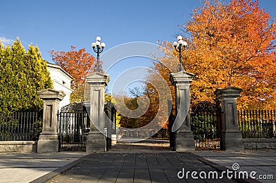 Rideau Hall Governor General Of Canada in Ottawa Canada during Fall Season Editorial Stock Photo