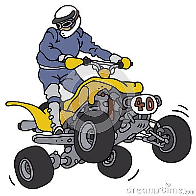 Rider on the all terrain vehicle Vector Illustration