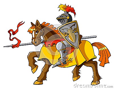 Rider knight Vector Illustration