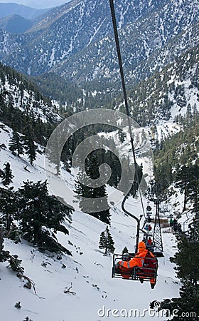 Mt. Baldy Chair Lift Stock Photo