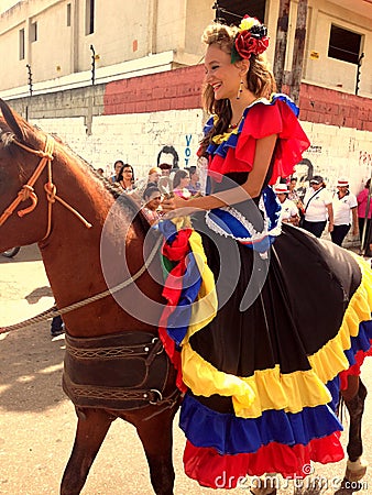 Horse Riding at the city Editorial Stock Photo