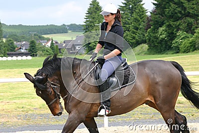 Riding Girl Stock Photo